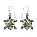 Sponge Coral Turtle Earrings in Sterling Silver - Sticky add to cart bar