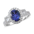 Rhapsody 950 Platinum AAAA Tanzanite and E-F VS Diamond Ring (Size 7) 6.98 Grams 2.70 ctw - Sticky add to cart bar
