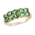 Premium Tsavorite Garnet, Diamond Accent Ring in 10K Yellow Gold (Size 8.0) (Avg. 2.58 g) 1.75 ctw - Sticky add to cart bar
