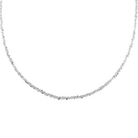 Italian Sterling Silver Sparkle Necklace (18.00 In) 3.65 Grams
