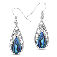 Abalone Shell Ocean Petal Abalone Drop Earrings