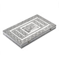 Handcrafted Peacock Embossed Oxidized Aluminum Large Jewelry Box (22""x13""x2"") - Sticky add to cart bar