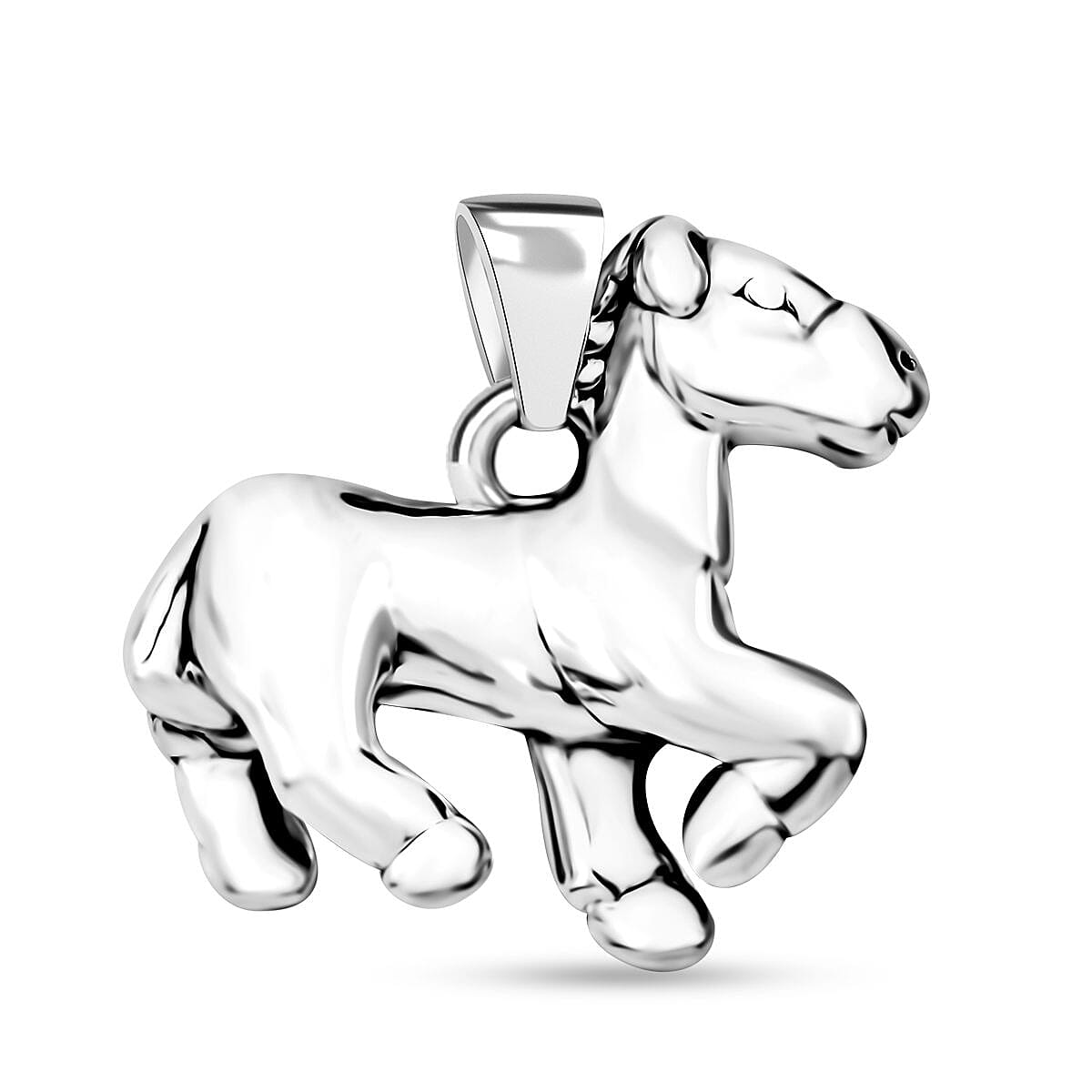 Sterling Silver Horse Pendant without Chain 2.81 Grams