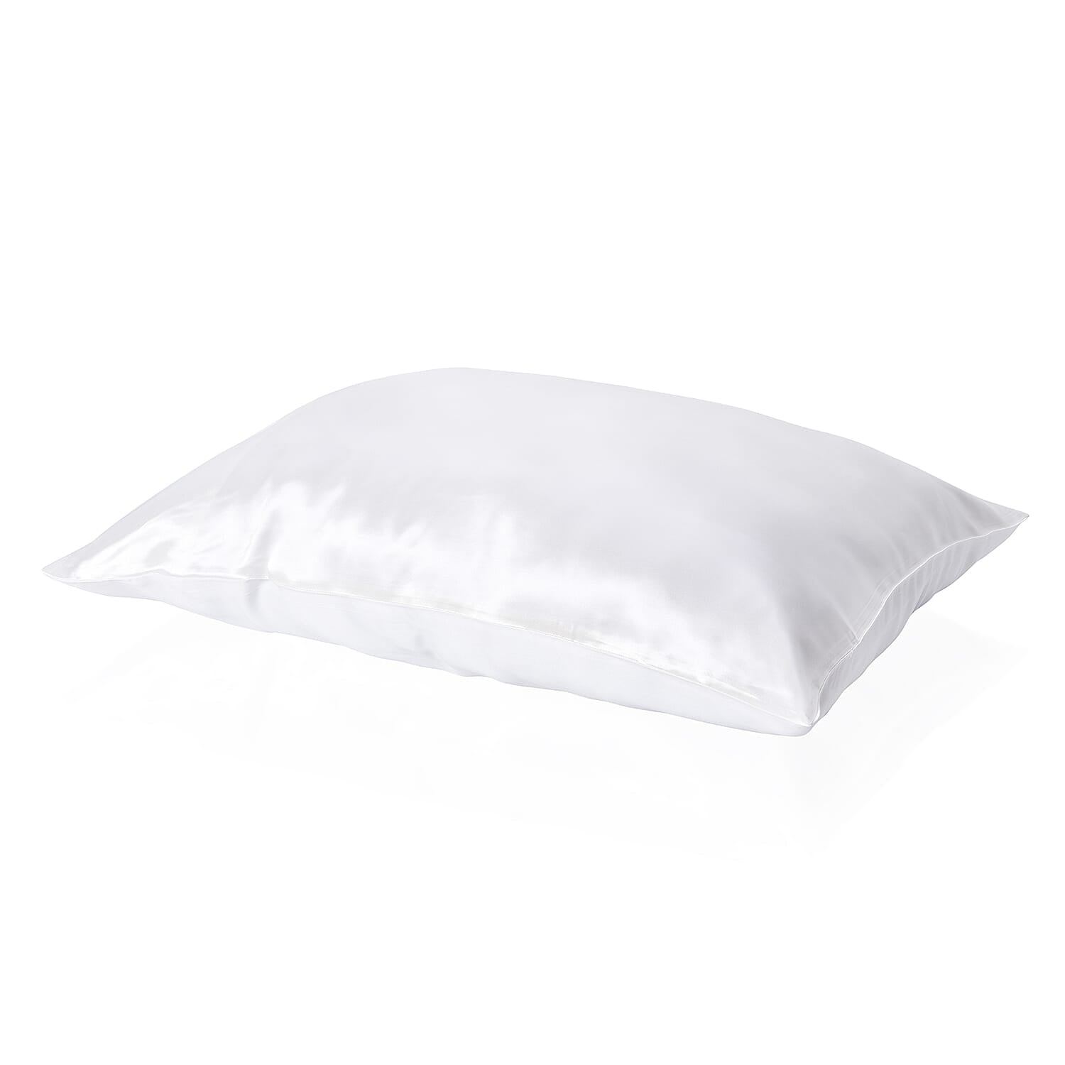 Symphony Home Ivory 100% Mulberry Silk Pillowcase Infused with Hyaluronic Acid & Argan Oil -Full (20x26)