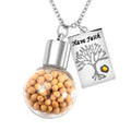 Mustard Seeds Glass Ball Charm Pendant Necklace 20 Inches in Stainless Steel - Sticky add to cart bar