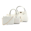 PASSAGE Slate 3pc Crocodile Embossed Faux Leather Tote, Barrel Bag, and Crossbody Clutch (14.25x10x6 - 9x6) - Sticky add to cart bar