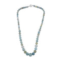 Cheryl Exclusive Pick Multi Aquamarine Beaded Necklace 18 Inches with Magnetic Clasp in Silvertone 197.00 ctw - Sticky add to cart bar