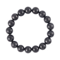 187.30 ctw Shungite 11-13 mm Premium Size Beaded Stretch Bracelet