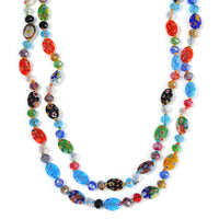 Multi Color Murano Style Endless Necklace