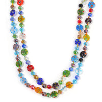 Multi Color Glass Beaded Necklace
