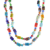Murano Style Beads Endless Necklace 46 Inch