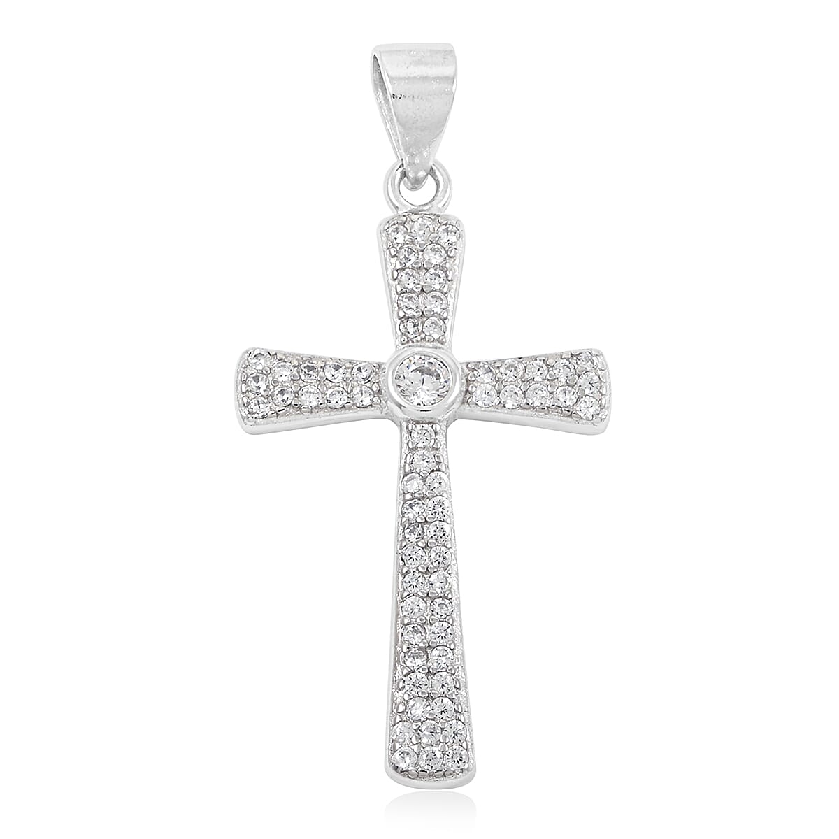Elanza Simulated Diamond (0.84 Ct) Sterling Silver Pendant 0.84 ctw