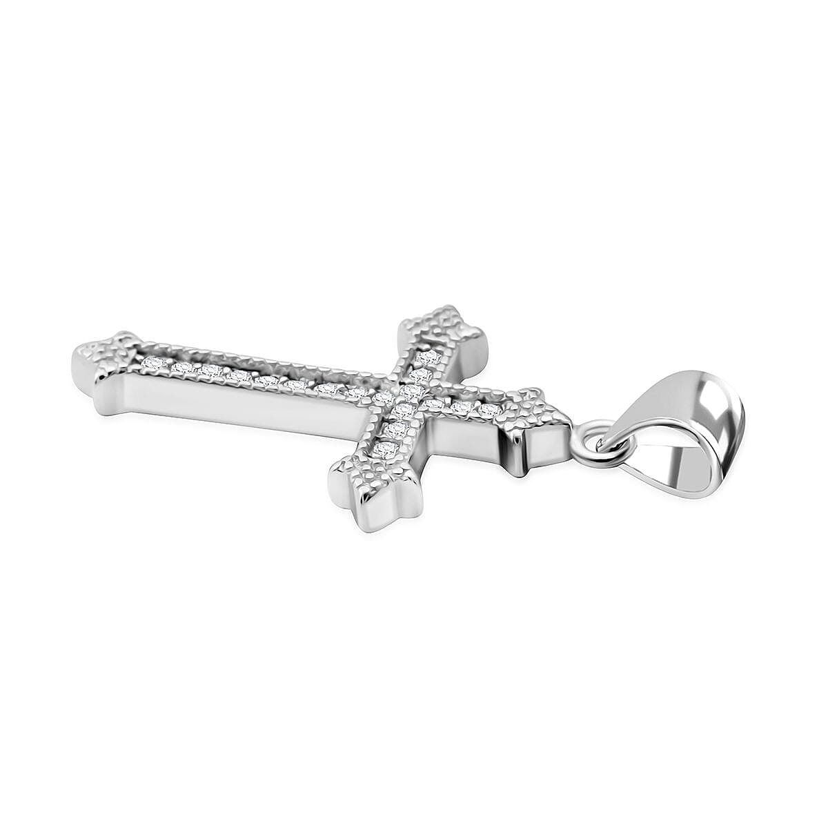 Elanza Simulated Diamond (0.38 Ct) Sterling Silver Pendant 0.38 ctw