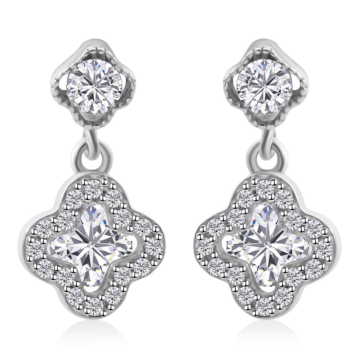 Elanza Simulated Diamond (0.56 Ct) Sterling Silver Earring 0.56 ctw