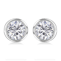 Elanza Simulated Diamond (2.00 Ct) Sterling Silver Earring 2.00 ctw