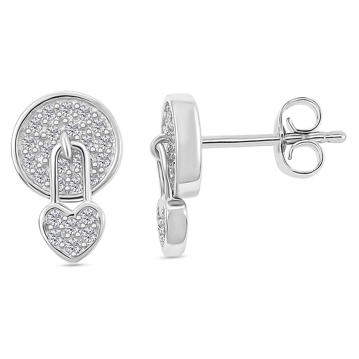 Elanza Simulated Diamond (0.81 Ct) Sterling Silver Earring 0.81 ctw
