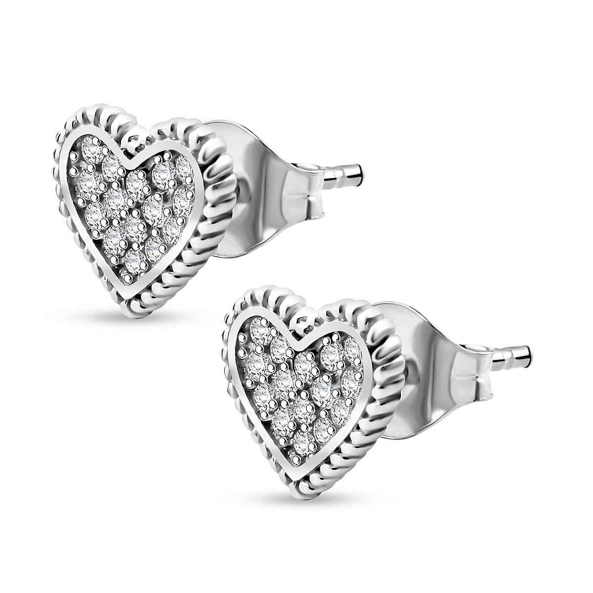 Elanza Simulated Diamond (0.67 Ct) Sterling Silver Earring 0.67 ctw