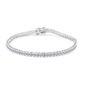 Elanza Simulated Diamond (8.64 Ct) Sterling Silver Bracelet (Size 7.25 In) 8.64 ctw - Sticky add to cart bar
