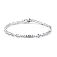 Elanza Simulated Diamond (8.64 Ct) Sterling Silver Bracelet (Size 7.25 In) 8.64 ctw
