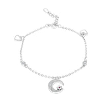 Elanza Simulated Diamond (0.62 Ct) Sterling Silver Bracelet (Size 6.75 Adjustable) 0.62 ctw