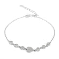 Elanza Simulated Diamond (1.12 Ct) Sterling Silver Bracelet (Size 6.75 Adjustable) 1.12 ctw - Sticky add to cart bar