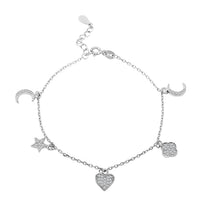 Elanza Simulated Diamond (1.00 Ct) Sterling Silver Bracelet (Size 7 Adjustable) 1.00 ctw