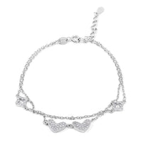 Elanza Simulated Diamond (1.28 Ct) Sterling Silver Bracelet (Size 6.75 Adjustable) 1.28 ctw