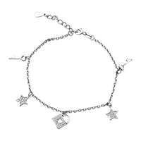 Elanza Simulated Diamond (0.74 Ct) Sterling Silver Bracelet (Size 7 Adjustable) 0.74 ctw