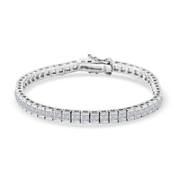 Elanza Simulated Diamond (26.50 Ct) Sterling Silver Bracelet (Size 7.00 In) 26.50 ctw