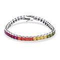 Elanza Multi Color CZ Sterling Silver Bracelet (7.50 in)  16.80 ctw - Sticky add to cart bar