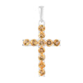 Sky Blue Topaz Cross Pendant in Sterling Silver 1.50 ctw - Sticky add to cart bar