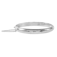 Engraved Bangle Bracelet in Sterling Silver 8.40 Grams (7.50 In)