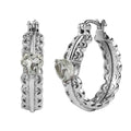 3.40 ctw Montezuma Prasiolite Earrings in Stainless Steel - Sticky add to cart bar
