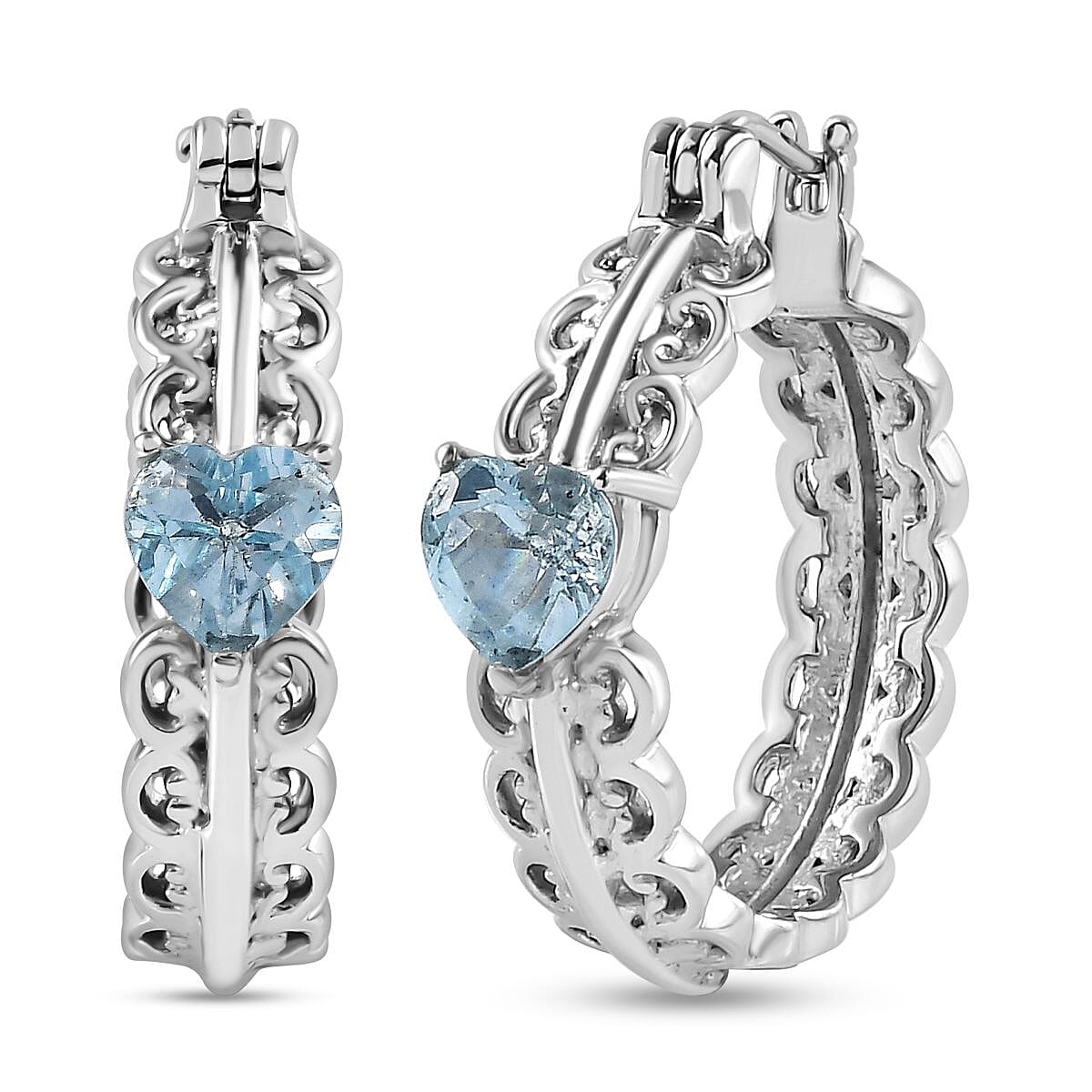 3.40 ctw Montezuma Prasiolite Earrings in Stainless Steel