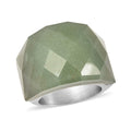 40 ctw Green Aventurine Ring in Stainless Steel - Sticky add to cart bar