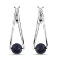 Lapis Lazuli Ball Earrings in Sterling Silver 4.00 ctw - Sticky add to cart bar