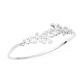LucyQ Splash Collection Rhodium Over Sterling Silver Bangle Bracelet (7 in) 15 Grams - Sticky add to cart bar