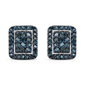 Blue Diamond Stud Earrings in Blue Rhodium and Platinum Over Sterling Silver 0.50 ctw - Sticky add to cart bar