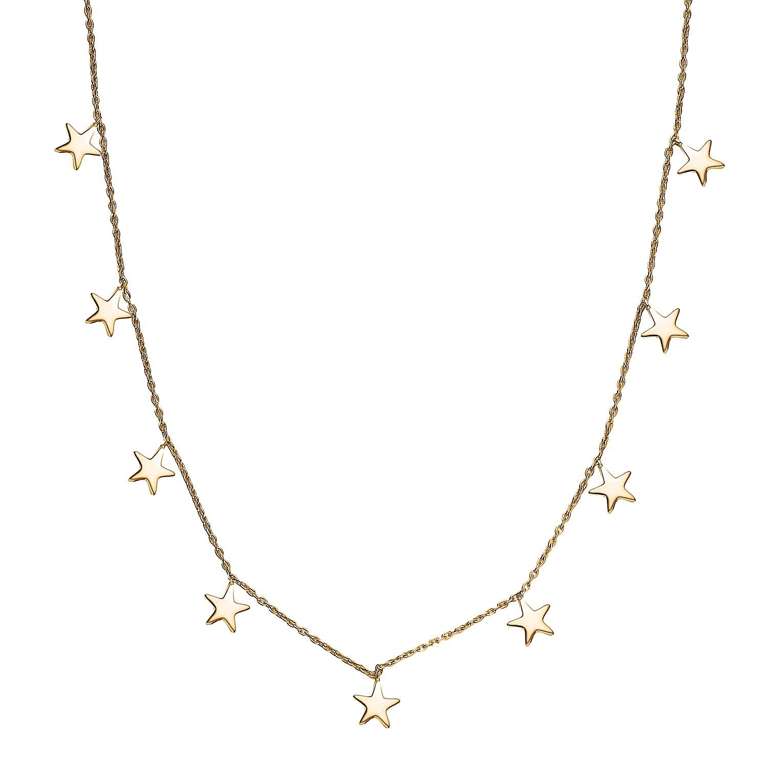 14K Yellow Gold Over Sterling Silver Necklace 18 Inches 6.60 Grams
