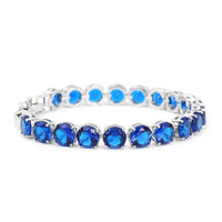 Simulated Yellow Diamond Adjustable Fit Tennis Bracelet in Silvertone (Adjustable Fit)