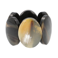 ONE TIME MYSTERY DEAL Genuine Buffalo Horn Oval Stretch Bracelet