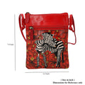 VIVID by SUKRITI Red Zebra Pattern Hand Painted Genuine Leather Crossbody Bag - Sticky add to cart bar