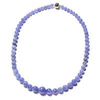 243.50 ctw Tanzanite Beads Necklace 18 Inches in 10K Yellow Gold 3 Grams