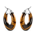 Lapis Lazuli 55.00 ctw Hoop Earrings in Stainless Steel - Sticky add to cart bar