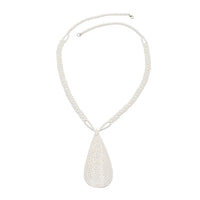 PICK OF THE HOUR White Carved Bone Drop Necklace (18-20 Inches)