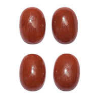 Set of 4 Burmese Red Jade (Ovl 7x5 mm) 4.05 ctw