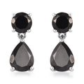 Silver Shungite 3.00 ctw Earrings in Platinum Over Sterling Silver - Sticky add to cart bar