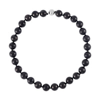 735.50 ctw Shungite 16-18mm Round Beads Necklace 20 Inches with Sterling Silver Magnetic Clasp