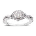 SGL Certified 14K White Gold Diamond G-H I1-I2 Ring 3.20 Grams 1.00 ctw - Sticky add to cart bar