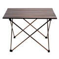 Brown Aluminium Foldable and Portable Camping Side Table (16x18x22) - Sticky add to cart bar